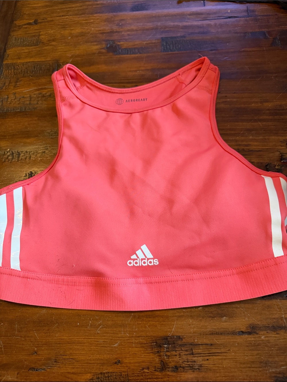adidas Coral Pink AEROREADY Crop Sports Bra